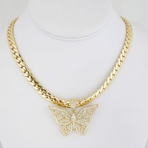 14k Gold Plated Steel Choker – NK013