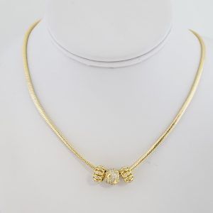 14k Gold Plated Steel Choker – NK004