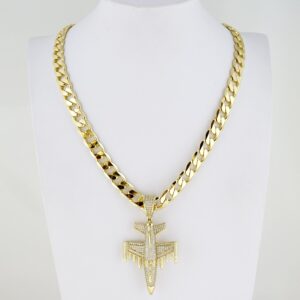 Men's 14k Gold Plated Steel Chain – MCH052