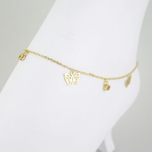A0081 Anklets – Tobilleras – 14K Real Color 2mm