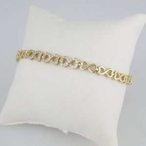 Bracelets Woman/ Pulseras Dama/ Zircon Stone/ 14K Real Color//B0044