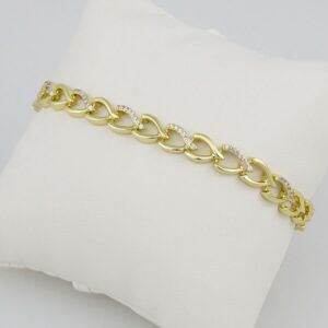 Bracelets Woman/ Manillas Mujer/  14K Real Color///  Zircon Stone///  FREE SHIPPING OVER $50.00 DOLLAR PURCHASE///B0065