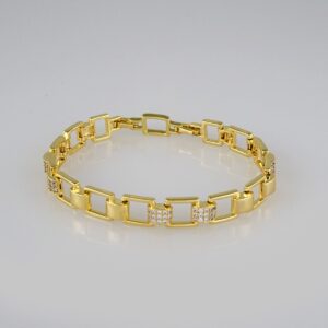 Bracelets Women/ Pulseras Dama/ Zircon Stone/14K Real Color// B458
