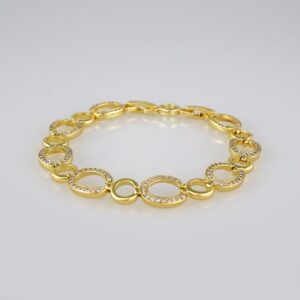 Bracelets Women/ Pulseras Dama/  Zircon Stone/  14K Real Color// B460