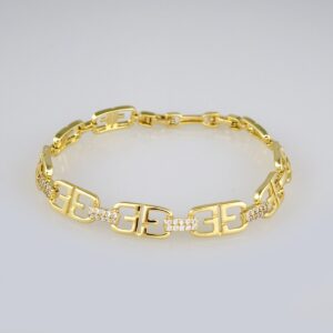 Bracelets Women/ Pulseras Dama/  Zircon Stone/  14K Real Color// B461