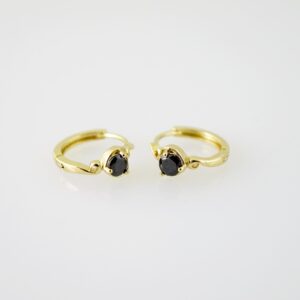 E2254 Earrings Aretes Zircon Stone 14K Real Color