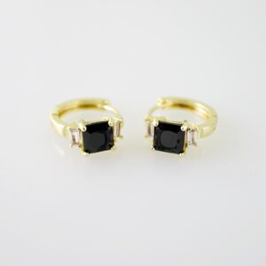 E2259 Earrings Aretes Zircon Stone 14K Real Color