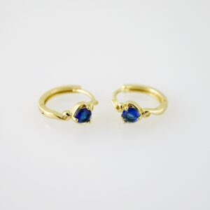 E2260 Earrings Aretes Zircon Stone 14K Real Color