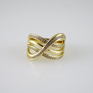 R852 RING – ANILLO – Zircon Stone – 14K Real Color