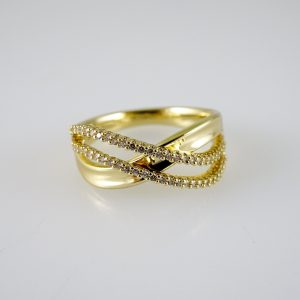 R853 RING – ANILLO – Zircon Stone – 14K Real Color