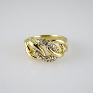 R854 RING – ANILLO – Zircon Stone – 14K Real Color