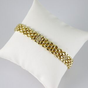 B1750 Bracelet  Pulseras  Zircon Stone  14K Real Color