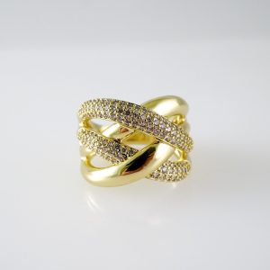 R833 RING – ANILLO – Zircon Stone – 14K Real Color