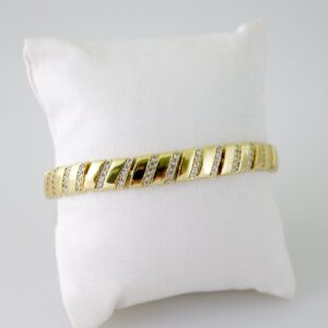 B1535 Bracelet  Pulseras  Zircon Stone  14K Real Color