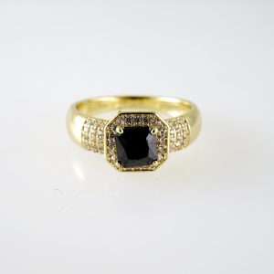 R837 RING – ANILLO – Zircon Stone – 14K Real Color