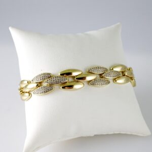 B1756 Bracelet  Pulseras  Zircon Stone  14K Real Color