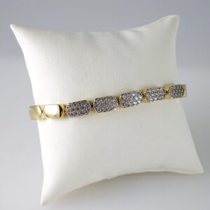 B1757 Bracelet  Pulseras  Zircon Stone  14K Real Color
