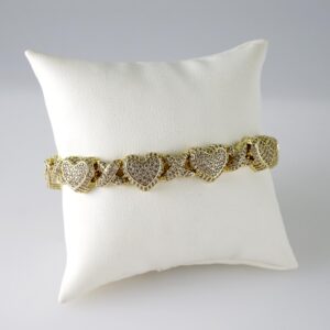 B1759 Bracelet  Pulseras  Zircon Stone  14K Real Color