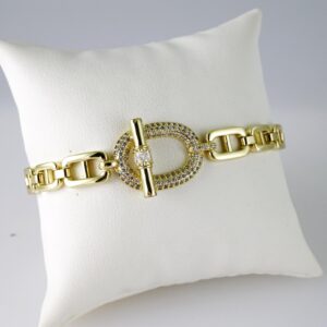 B1760 Bracelet  Pulseras  Zircon Stone  14K Real Color