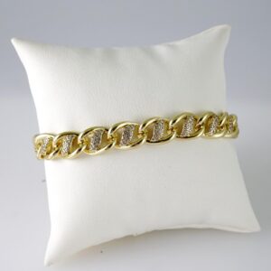B1761 Bracelet  Pulseras  Zircon Stone  14K Real Color