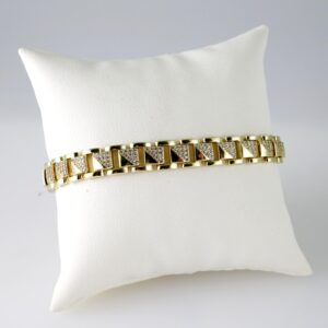 B1762 Bracelet  Pulseras  Zircon Stone  14K Real Color