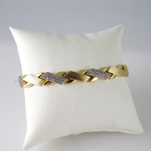 B1763 Bracelet  Pulseras  Zircon Stone  14K Real Color