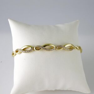 B1764 Bracelet  Pulseras  Zircon Stone  14K Real Color