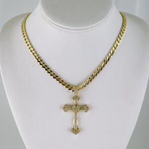 SET1830 Cadenas & Colgantes  Chain  Pendants  Zircon Stone  14K Real Color  4mmX60cm