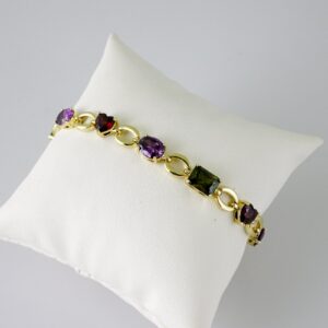 B1766 Bracelet  Pulseras  Zircon Stone  14K Real Color