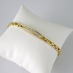 B1768 Bracelet  Pulseras  Zircon Stone  14K Real Color