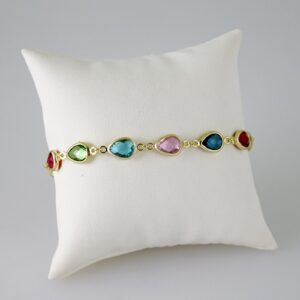 B1771 Bracelet  Pulseras  Zircon Stone  14K Real Color
