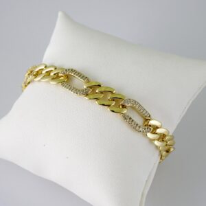 B1773 Bracelet  Pulseras  Zircon Stone  14K Real Color