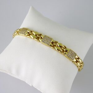 B1774 Bracelet  Pulseras  Zircon Stone  14K Real Color