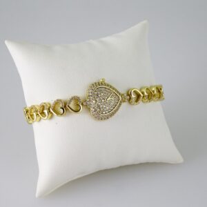 B1775 Bracelet  Pulseras  Zircon Stone  14K Real Color