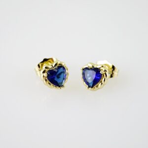 E2158 Earrings  Aretes  Zircon Stone  14K Real Color
