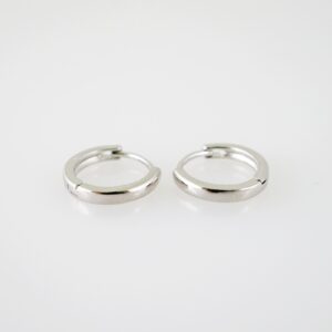 E2164 Earrings  Aretes  Plain  Silver Color