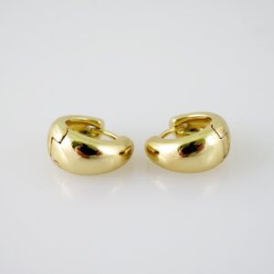E2168 Earrings Aretes Plain 14K Real Color