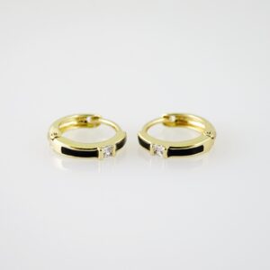 E2175 Earrings Aretes Zircon Stone 14K Real Color