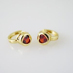 E2279 Earrings Aretes Zircon Stone 14K Real Color
