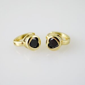 E2281 Earrings Aretes Zircon Stone 14K Real Color