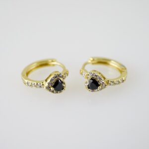 E2287 Earrings Aretes Zircon Stone 14K Real Color