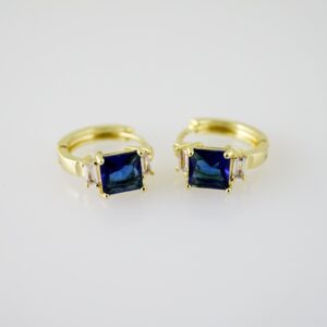 E2289 Earrings Aretes Zircon Stone 14K Real Color