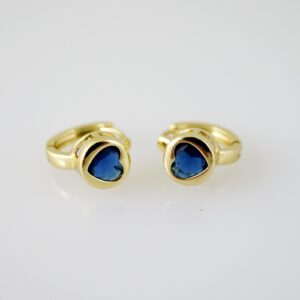 E2292 Earrings Aretes Zircon Stone 14K Real Color