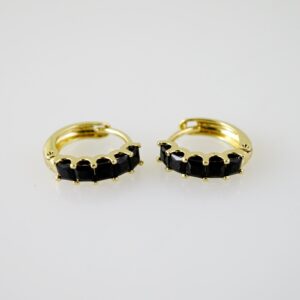 E2294 Earrings Aretes Zircon Stone 14K Real Color