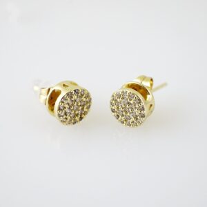 E2184 Earrings  Aretes  Zircon Stone  14K Real Color