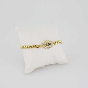 B1384 Bracelet  Pulseras  Zircon Stone  14K Real Color