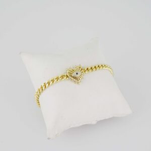 B1386 Bracelet  Pulseras  Zircon Stone  14K Real Color