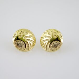 E2304 Earrings Aretes Plain 14K Real Color