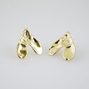 E2308 Earrings Aretes Zircon Stone 14K Real Color