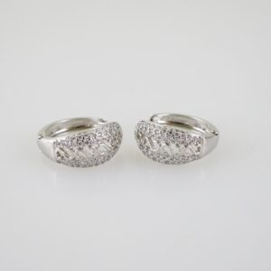 E2309 Earrings Aretes Zircon Stone Silver Color
